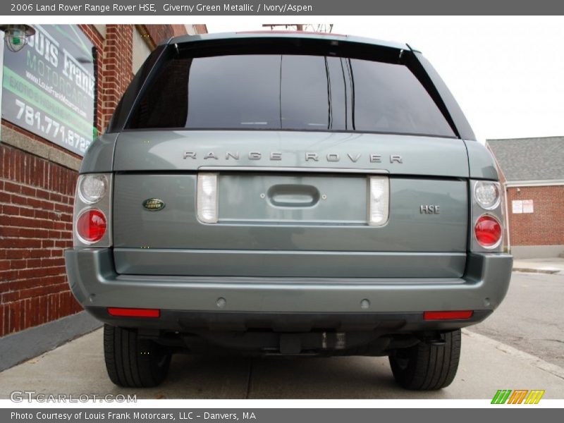 Giverny Green Metallic / Ivory/Aspen 2006 Land Rover Range Rover HSE