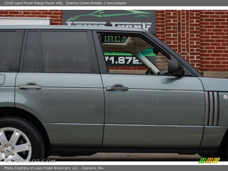 Giverny Green Metallic / Ivory/Aspen 2006 Land Rover Range Rover HSE