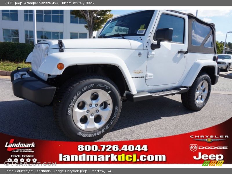Bright White / Black 2015 Jeep Wrangler Sahara 4x4