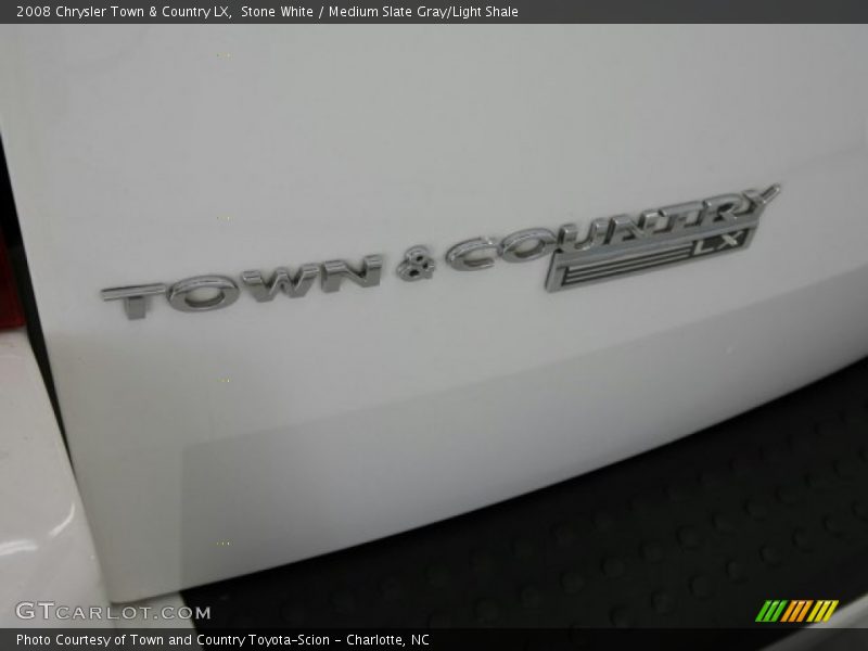 Stone White / Medium Slate Gray/Light Shale 2008 Chrysler Town & Country LX