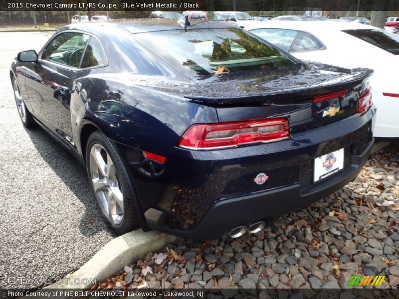 Blue Velvet Metallic / Black 2015 Chevrolet Camaro LT/RS Coupe