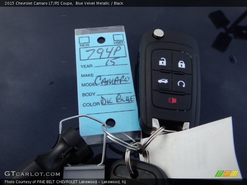 Blue Velvet Metallic / Black 2015 Chevrolet Camaro LT/RS Coupe