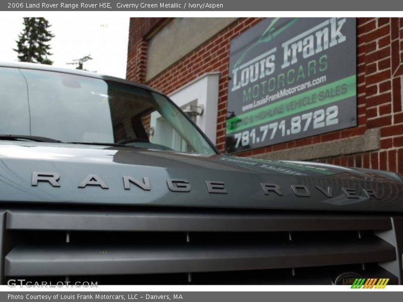 Giverny Green Metallic / Ivory/Aspen 2006 Land Rover Range Rover HSE