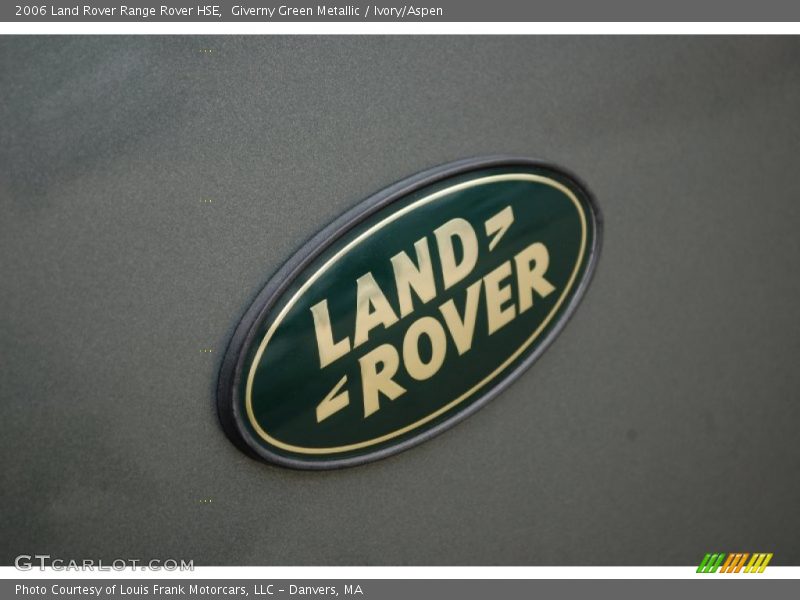 Giverny Green Metallic / Ivory/Aspen 2006 Land Rover Range Rover HSE