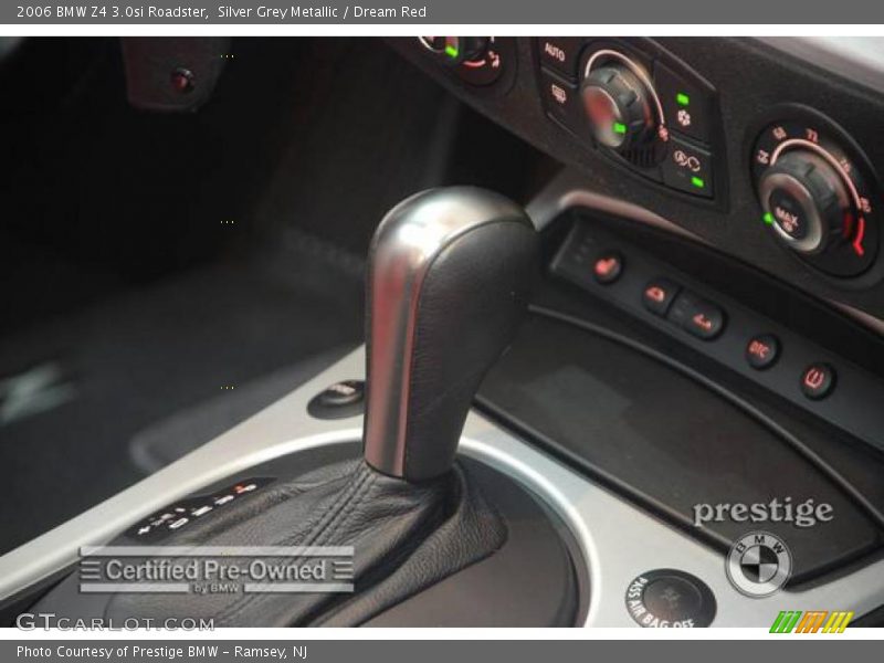 Silver Grey Metallic / Dream Red 2006 BMW Z4 3.0si Roadster