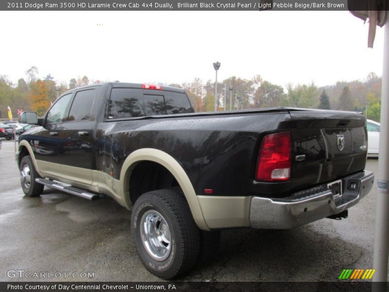 Brilliant Black Crystal Pearl / Light Pebble Beige/Bark Brown 2011 Dodge Ram 3500 HD Laramie Crew Cab 4x4 Dually