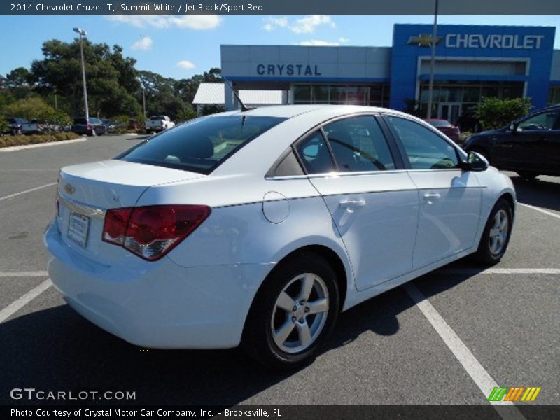 Summit White / Jet Black/Sport Red 2014 Chevrolet Cruze LT
