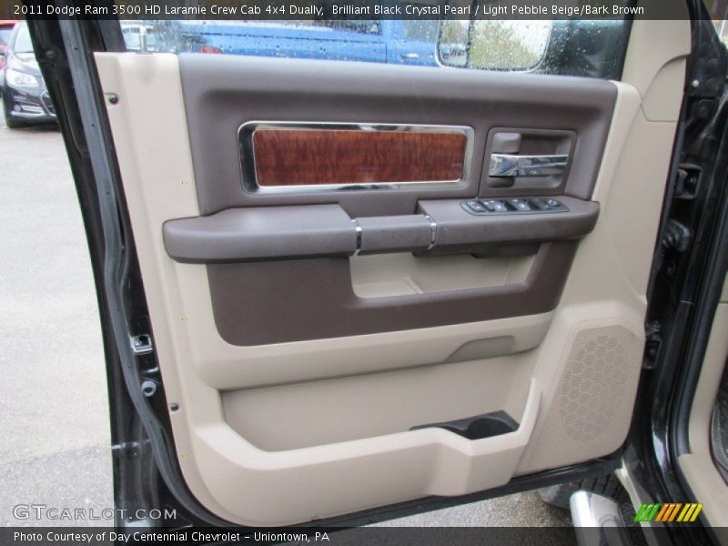 Brilliant Black Crystal Pearl / Light Pebble Beige/Bark Brown 2011 Dodge Ram 3500 HD Laramie Crew Cab 4x4 Dually