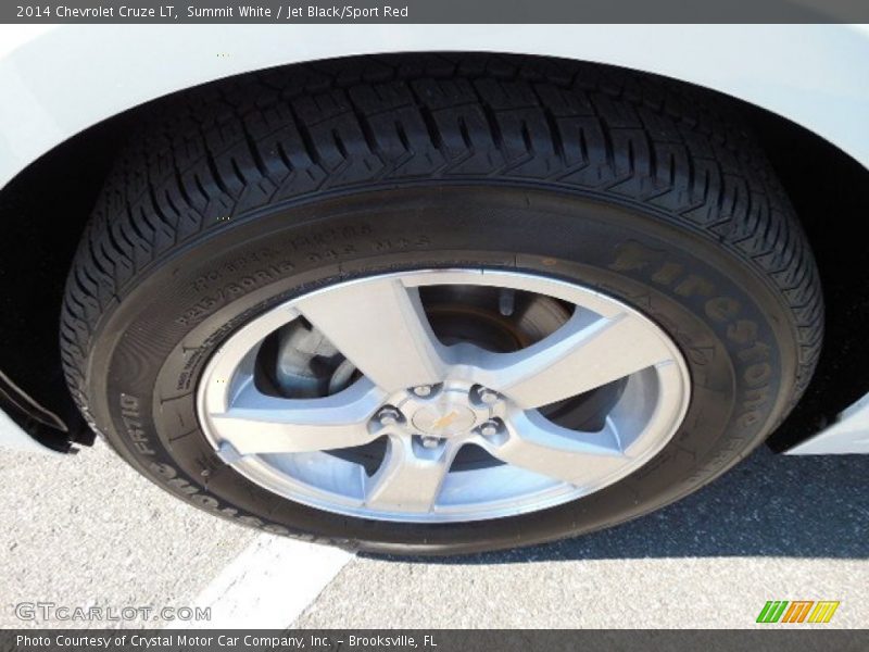 Summit White / Jet Black/Sport Red 2014 Chevrolet Cruze LT