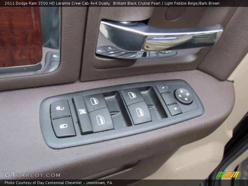 Brilliant Black Crystal Pearl / Light Pebble Beige/Bark Brown 2011 Dodge Ram 3500 HD Laramie Crew Cab 4x4 Dually