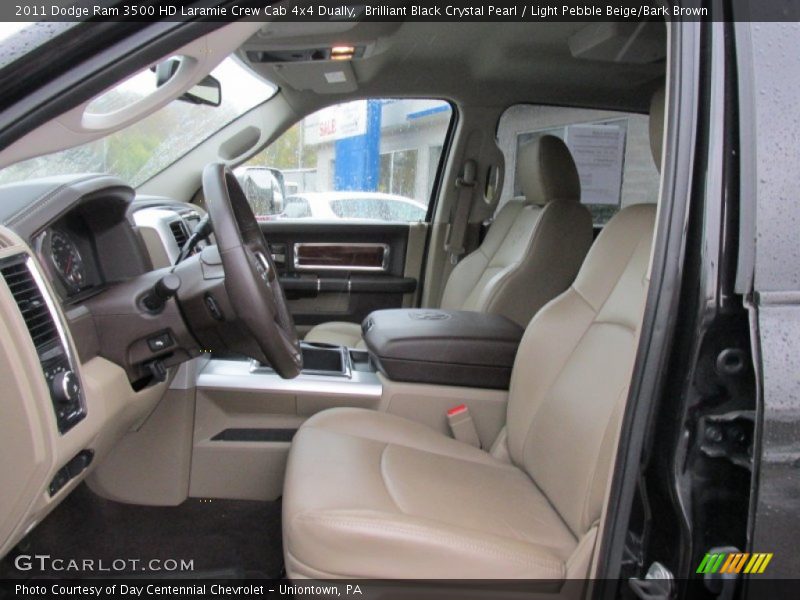 Brilliant Black Crystal Pearl / Light Pebble Beige/Bark Brown 2011 Dodge Ram 3500 HD Laramie Crew Cab 4x4 Dually