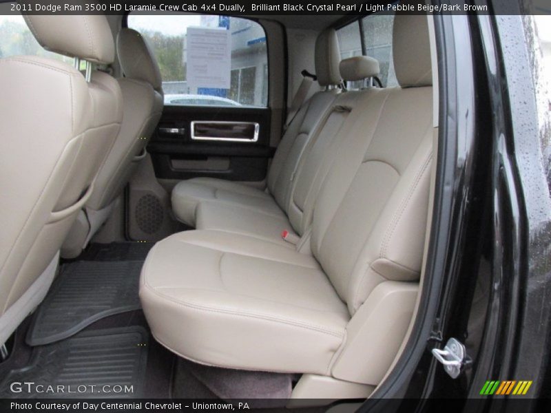 Brilliant Black Crystal Pearl / Light Pebble Beige/Bark Brown 2011 Dodge Ram 3500 HD Laramie Crew Cab 4x4 Dually