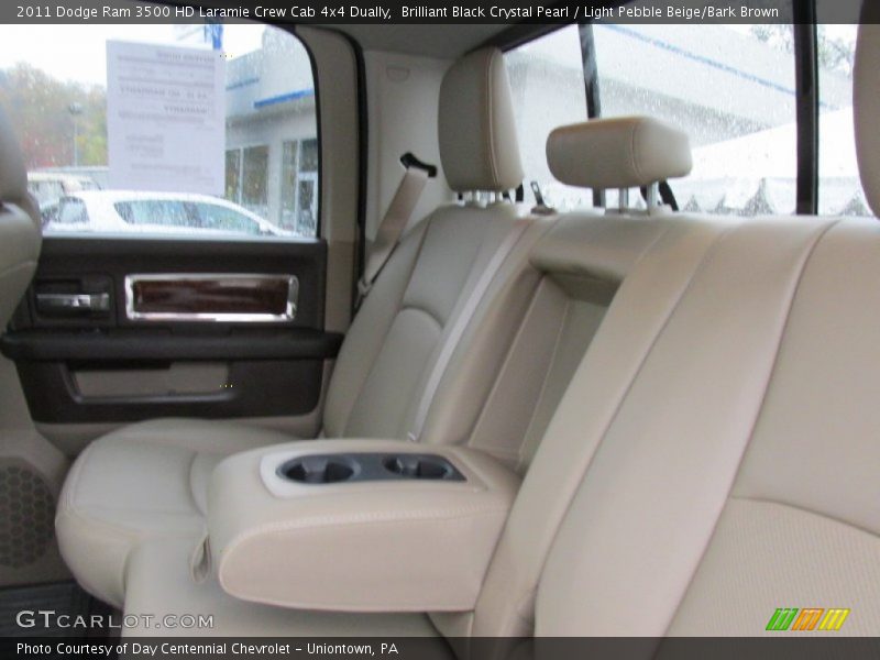 Brilliant Black Crystal Pearl / Light Pebble Beige/Bark Brown 2011 Dodge Ram 3500 HD Laramie Crew Cab 4x4 Dually