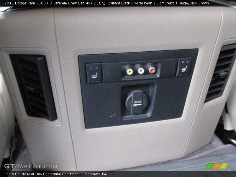 Brilliant Black Crystal Pearl / Light Pebble Beige/Bark Brown 2011 Dodge Ram 3500 HD Laramie Crew Cab 4x4 Dually