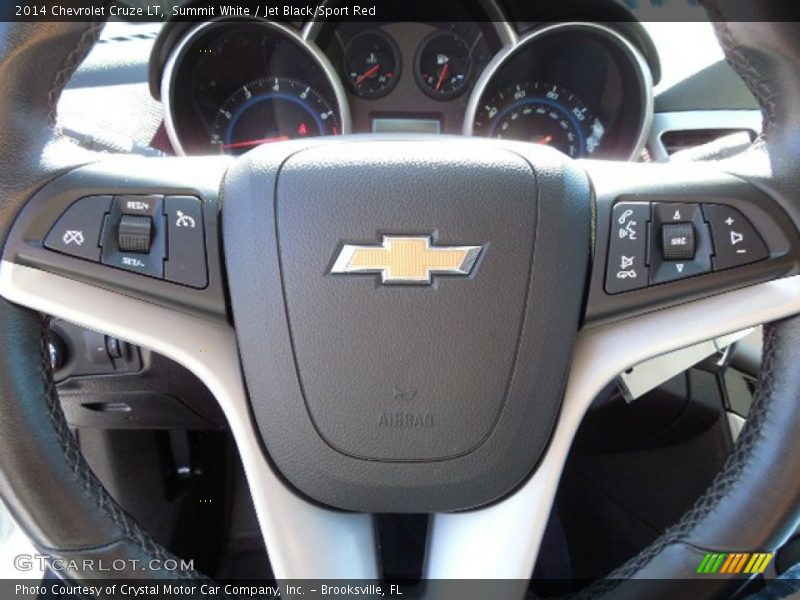 Summit White / Jet Black/Sport Red 2014 Chevrolet Cruze LT