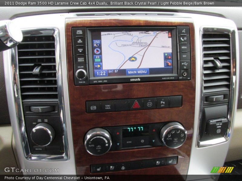 Brilliant Black Crystal Pearl / Light Pebble Beige/Bark Brown 2011 Dodge Ram 3500 HD Laramie Crew Cab 4x4 Dually