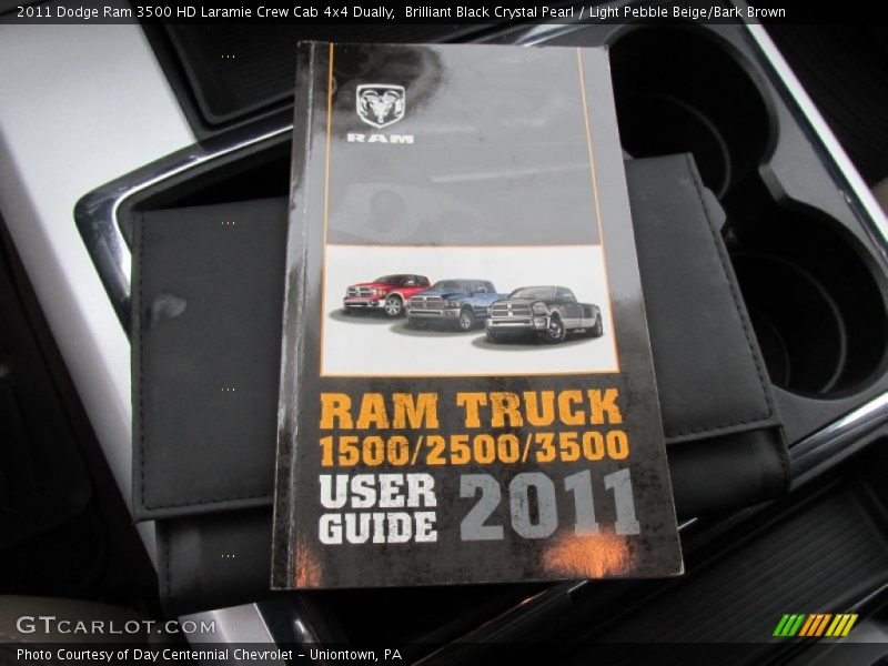 Brilliant Black Crystal Pearl / Light Pebble Beige/Bark Brown 2011 Dodge Ram 3500 HD Laramie Crew Cab 4x4 Dually