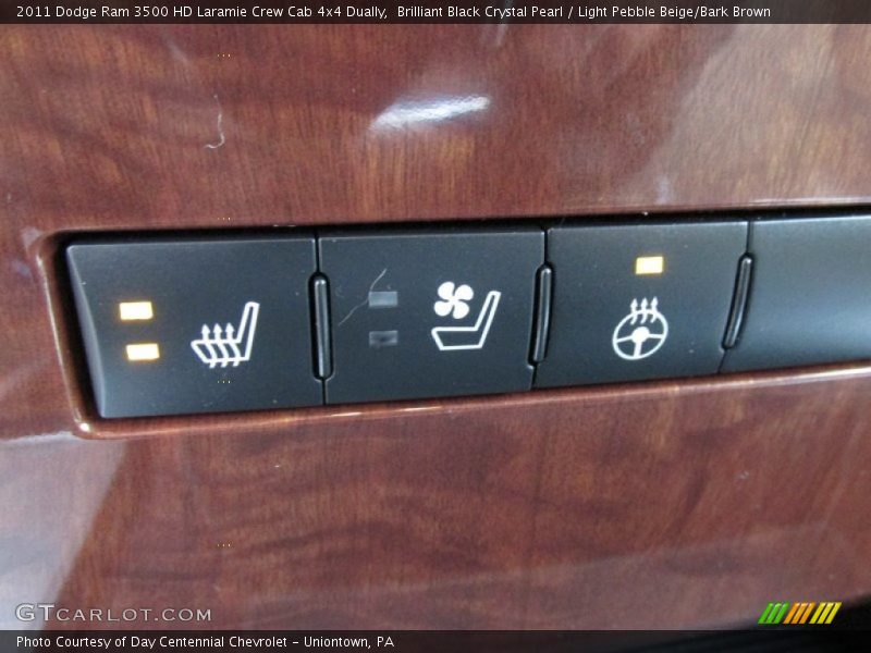 Brilliant Black Crystal Pearl / Light Pebble Beige/Bark Brown 2011 Dodge Ram 3500 HD Laramie Crew Cab 4x4 Dually