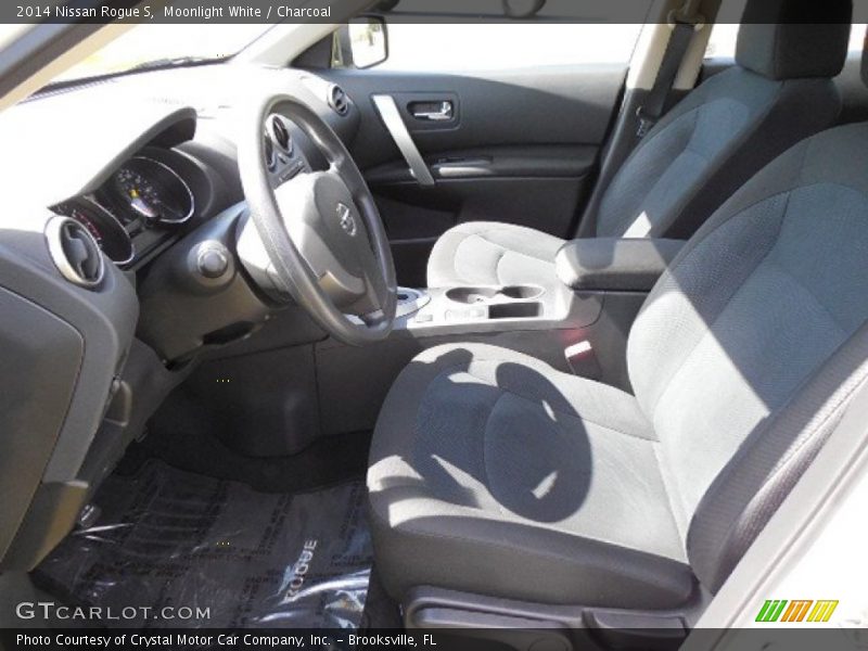 Moonlight White / Charcoal 2014 Nissan Rogue S