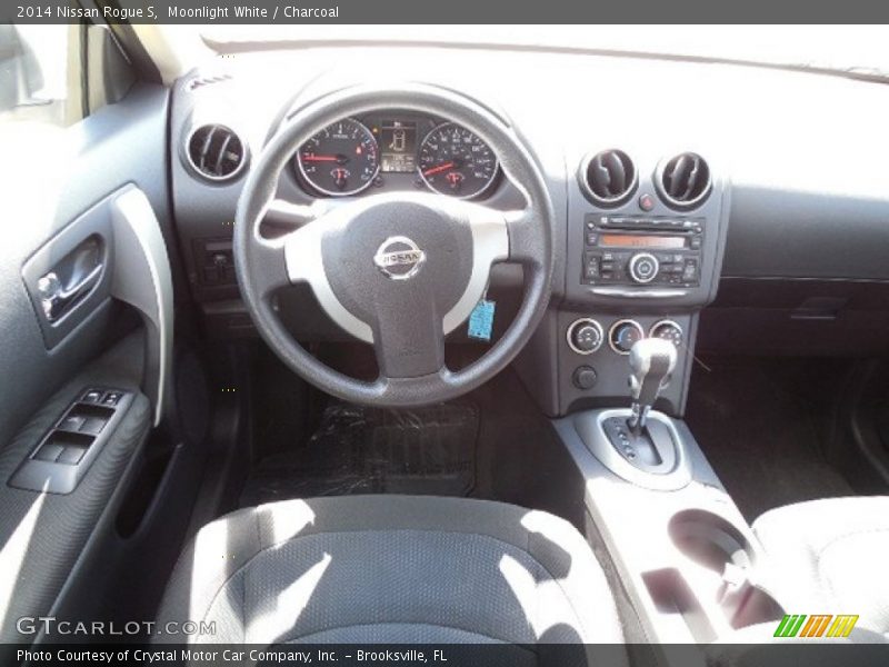 Moonlight White / Charcoal 2014 Nissan Rogue S