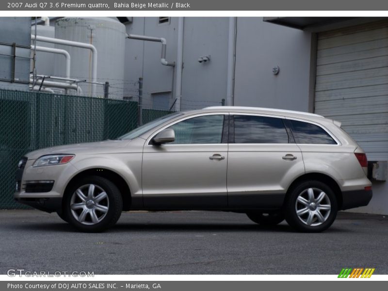 Bahia Beige Metallic / Black 2007 Audi Q7 3.6 Premium quattro