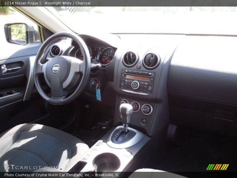 Moonlight White / Charcoal 2014 Nissan Rogue S