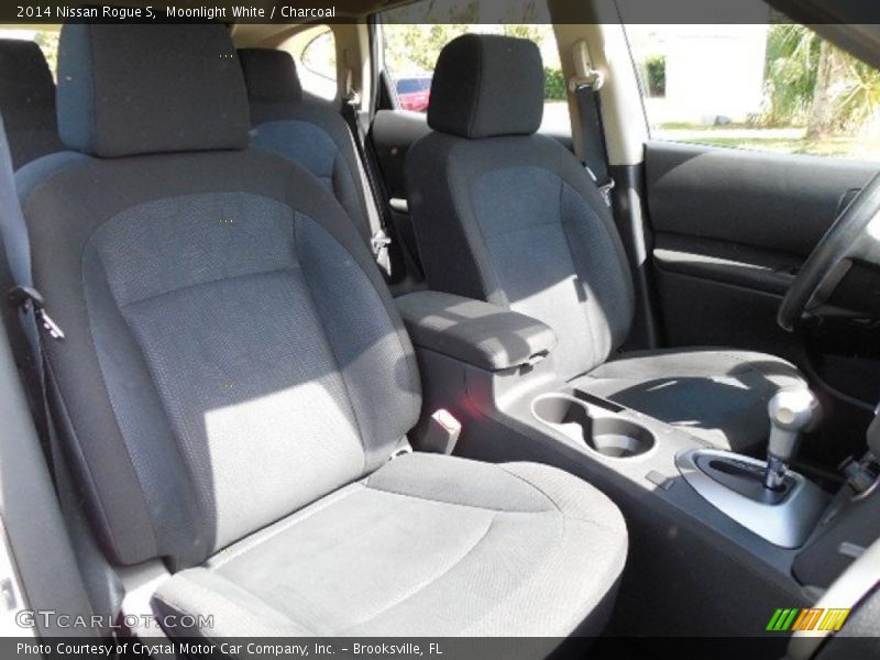 Moonlight White / Charcoal 2014 Nissan Rogue S