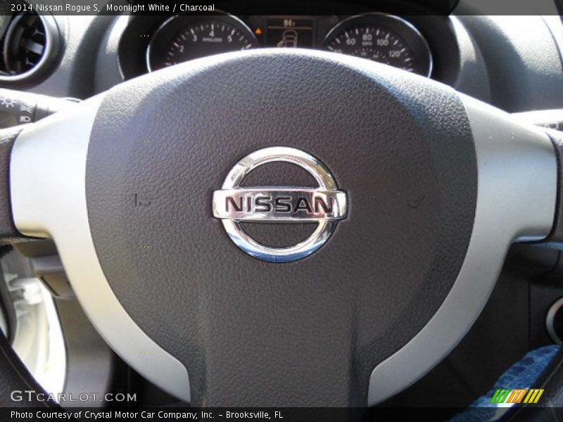 Moonlight White / Charcoal 2014 Nissan Rogue S
