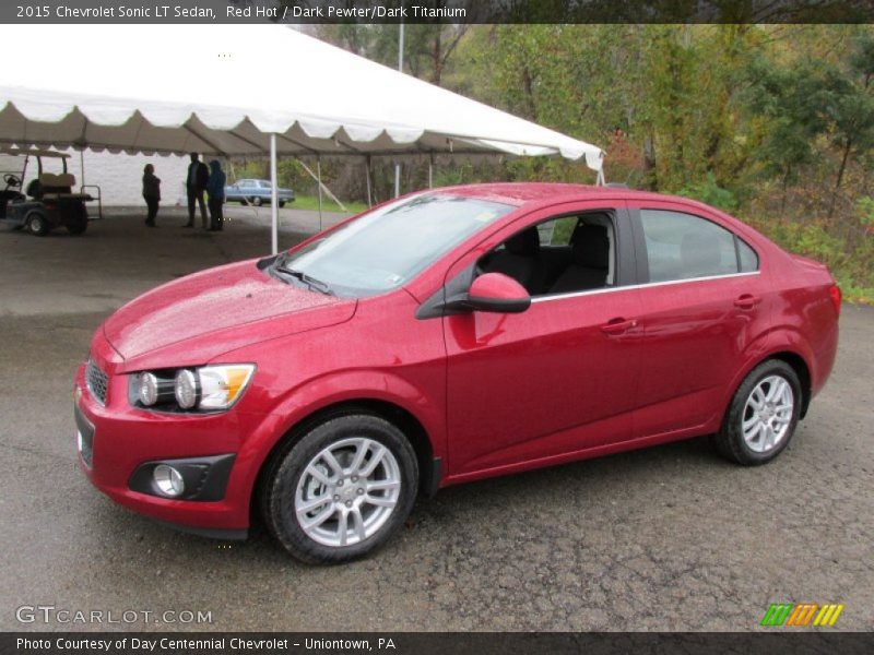 Red Hot / Dark Pewter/Dark Titanium 2015 Chevrolet Sonic LT Sedan