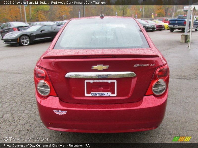 Red Hot / Dark Pewter/Dark Titanium 2015 Chevrolet Sonic LT Sedan