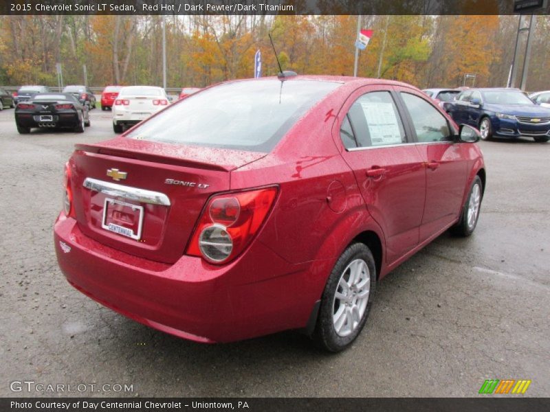 Red Hot / Dark Pewter/Dark Titanium 2015 Chevrolet Sonic LT Sedan