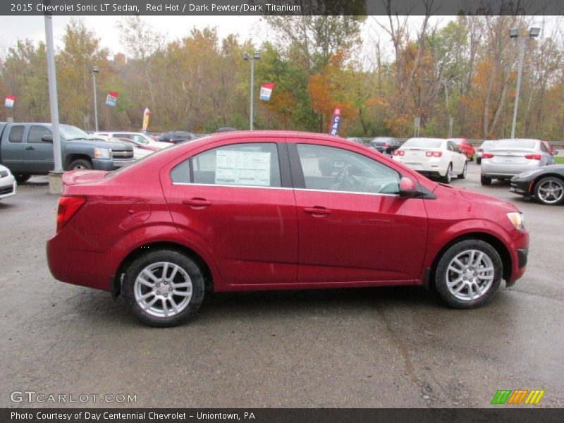 Red Hot / Dark Pewter/Dark Titanium 2015 Chevrolet Sonic LT Sedan