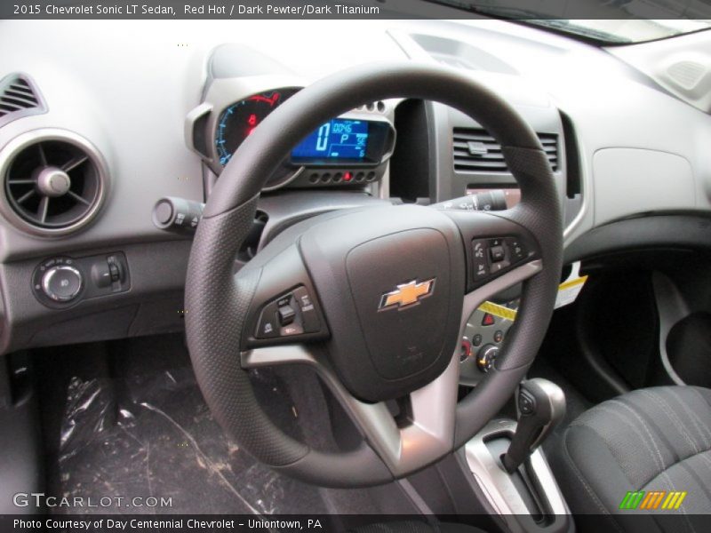 Red Hot / Dark Pewter/Dark Titanium 2015 Chevrolet Sonic LT Sedan