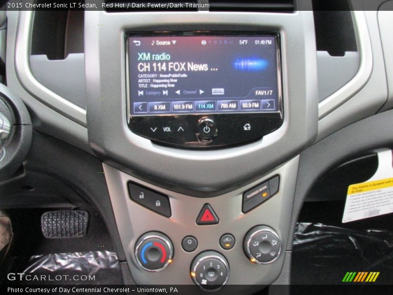 Red Hot / Dark Pewter/Dark Titanium 2015 Chevrolet Sonic LT Sedan