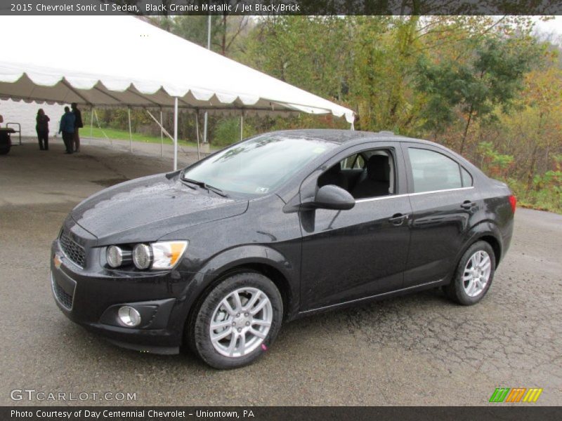 Black Granite Metallic / Jet Black/Brick 2015 Chevrolet Sonic LT Sedan