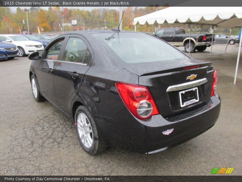 Black Granite Metallic / Jet Black/Brick 2015 Chevrolet Sonic LT Sedan