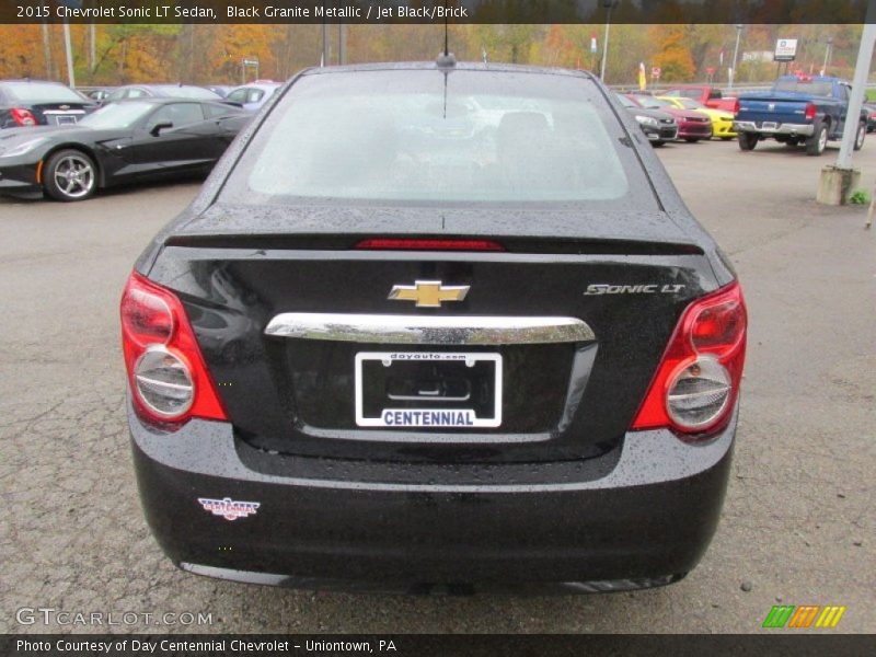 Black Granite Metallic / Jet Black/Brick 2015 Chevrolet Sonic LT Sedan