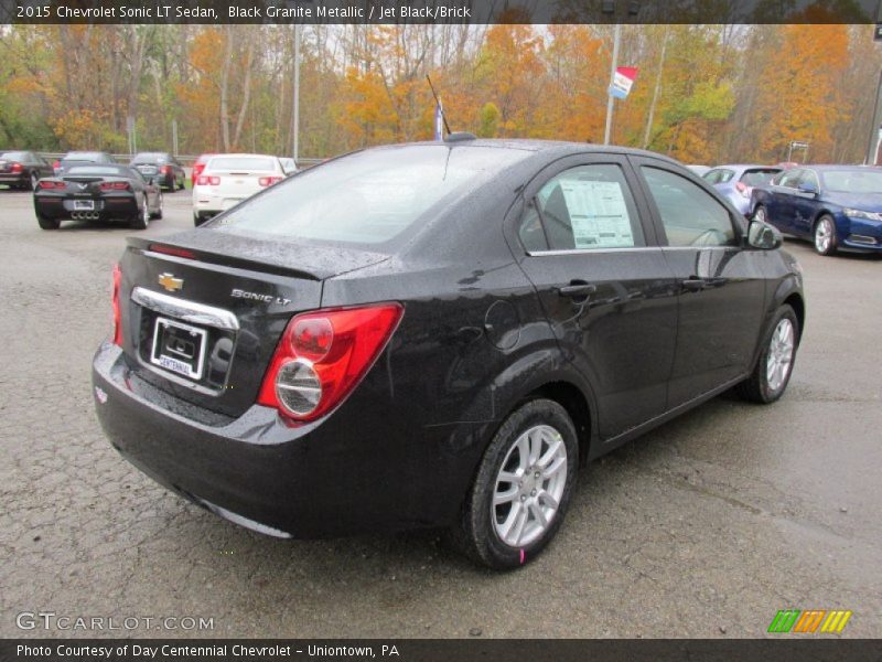 Black Granite Metallic / Jet Black/Brick 2015 Chevrolet Sonic LT Sedan