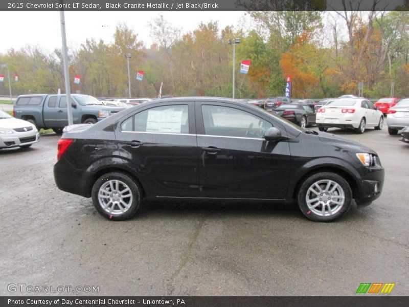 Black Granite Metallic / Jet Black/Brick 2015 Chevrolet Sonic LT Sedan