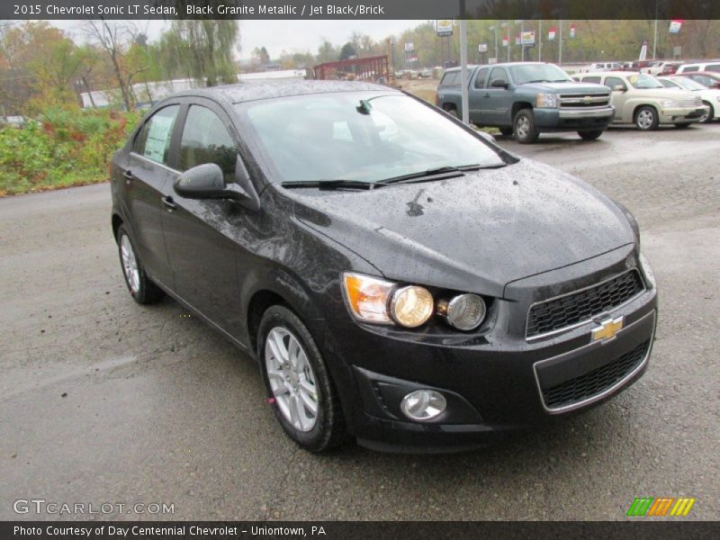 Black Granite Metallic / Jet Black/Brick 2015 Chevrolet Sonic LT Sedan