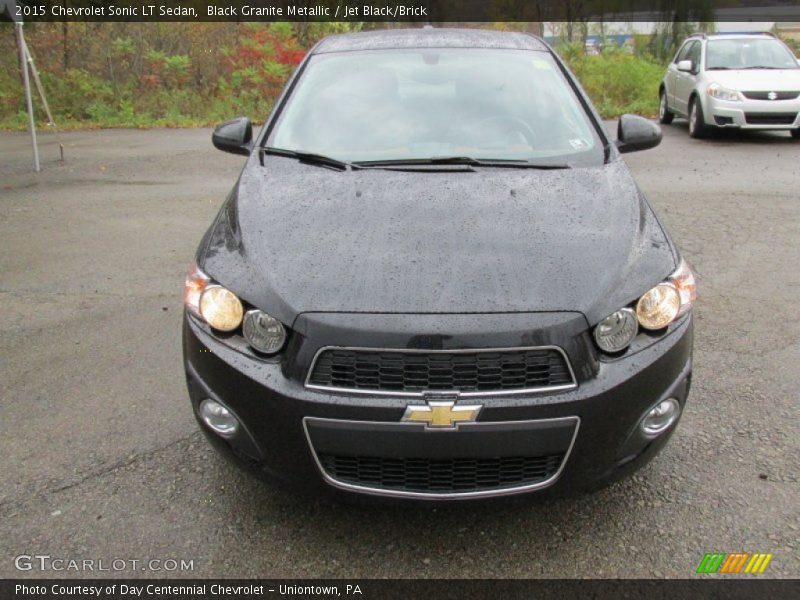 Black Granite Metallic / Jet Black/Brick 2015 Chevrolet Sonic LT Sedan