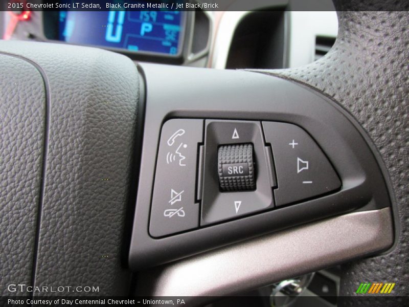 Black Granite Metallic / Jet Black/Brick 2015 Chevrolet Sonic LT Sedan
