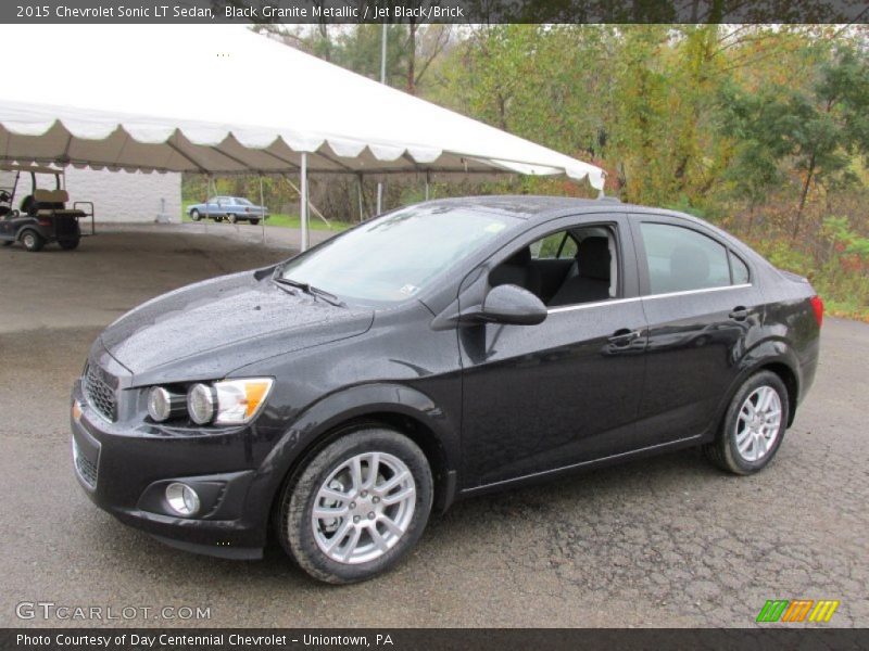 Black Granite Metallic / Jet Black/Brick 2015 Chevrolet Sonic LT Sedan