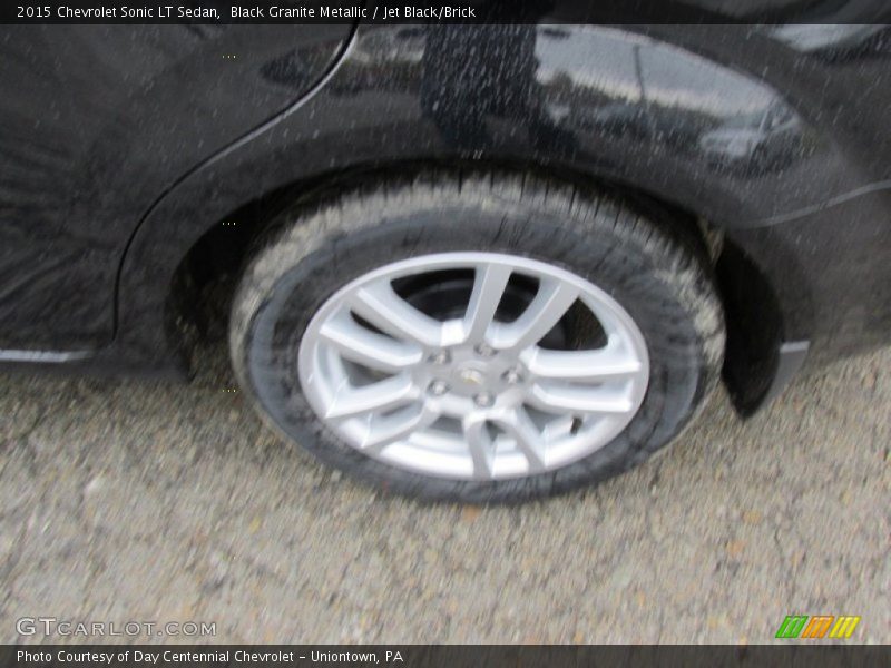 Black Granite Metallic / Jet Black/Brick 2015 Chevrolet Sonic LT Sedan