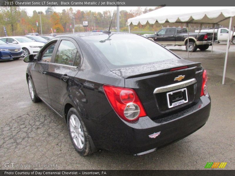 Black Granite Metallic / Jet Black/Brick 2015 Chevrolet Sonic LT Sedan