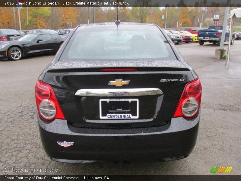 Black Granite Metallic / Jet Black/Brick 2015 Chevrolet Sonic LT Sedan