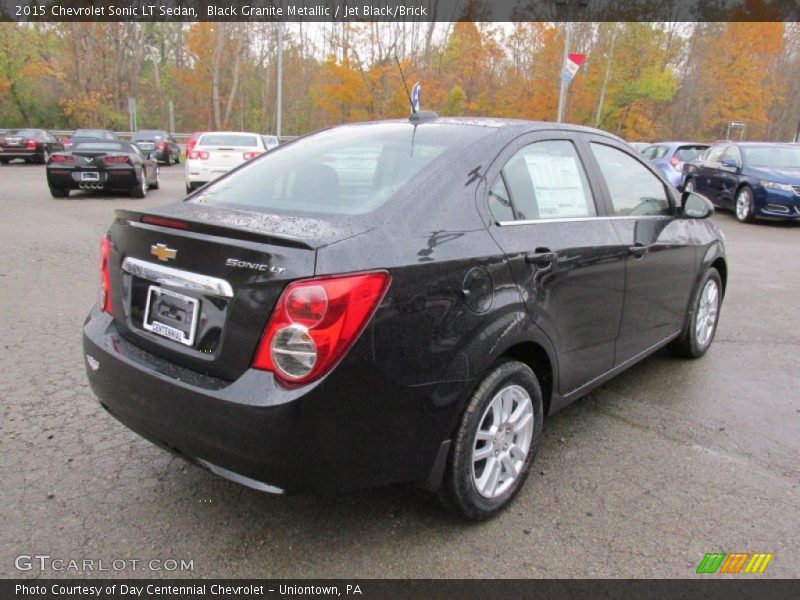 Black Granite Metallic / Jet Black/Brick 2015 Chevrolet Sonic LT Sedan