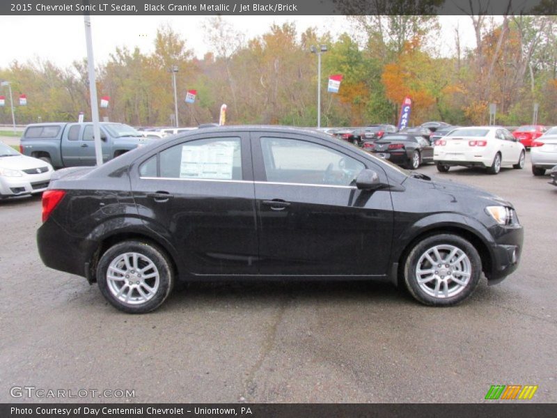 Black Granite Metallic / Jet Black/Brick 2015 Chevrolet Sonic LT Sedan