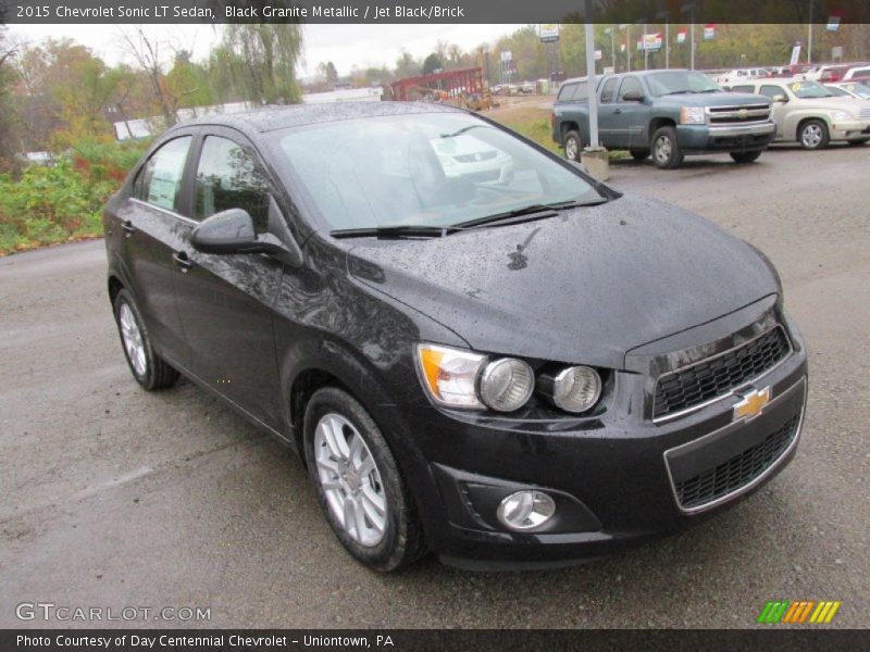 Black Granite Metallic / Jet Black/Brick 2015 Chevrolet Sonic LT Sedan