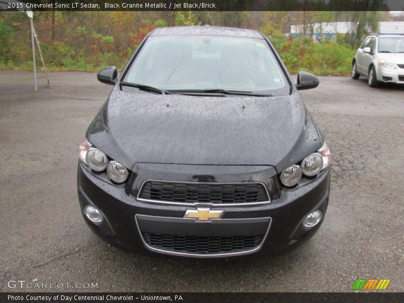 Black Granite Metallic / Jet Black/Brick 2015 Chevrolet Sonic LT Sedan
